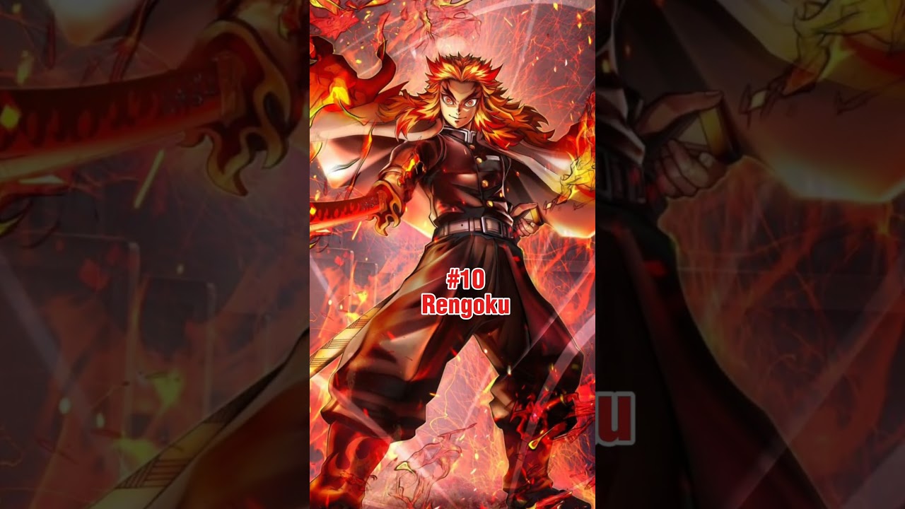 Top 10 des piliers les plus puissants de Demon slayer #demonslayer #tanjiro #shorts #shortanime