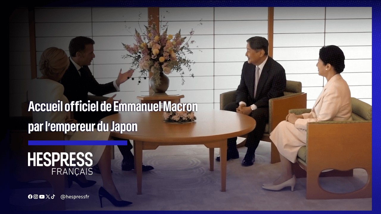 Accueil officiel de Emmanuel Macron par l’empereur du Japon