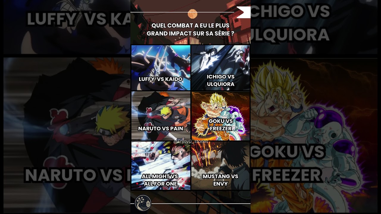 Quel combat a eu le plus grand impact sur sa série ? ⚔️🔥
