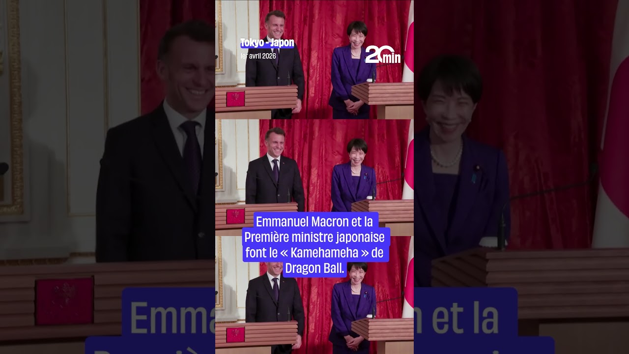 Macron et la Première ministre japonaise font le « Kamehameha » de Dragon Ball