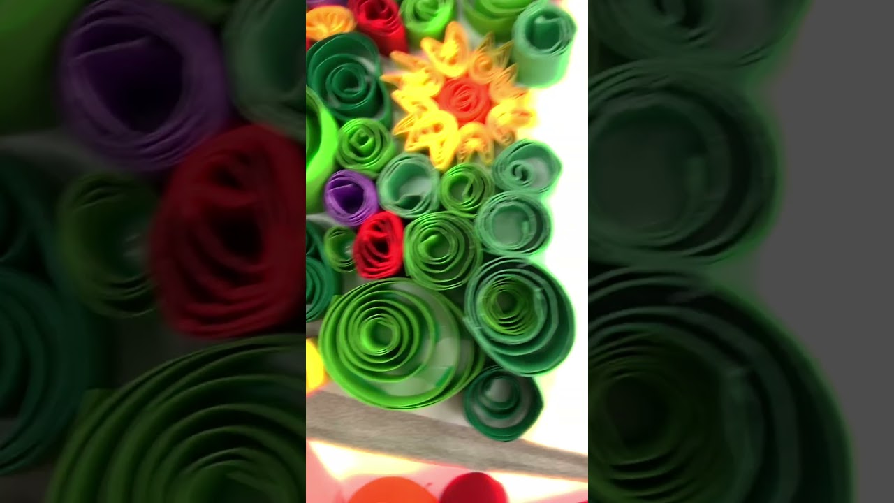 Quilling art fait par mes élèves du secondaire 😍❤️🫶ça travaille la patience 😅 #quillingart #paper