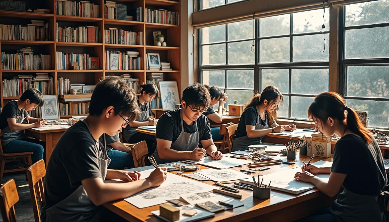 découvrez un atelier créatif et passionnant dédié à l'univers manga, où passionnés et novices plongent au cœur de leurs héros préférés pour créer leurs propres œuvres.