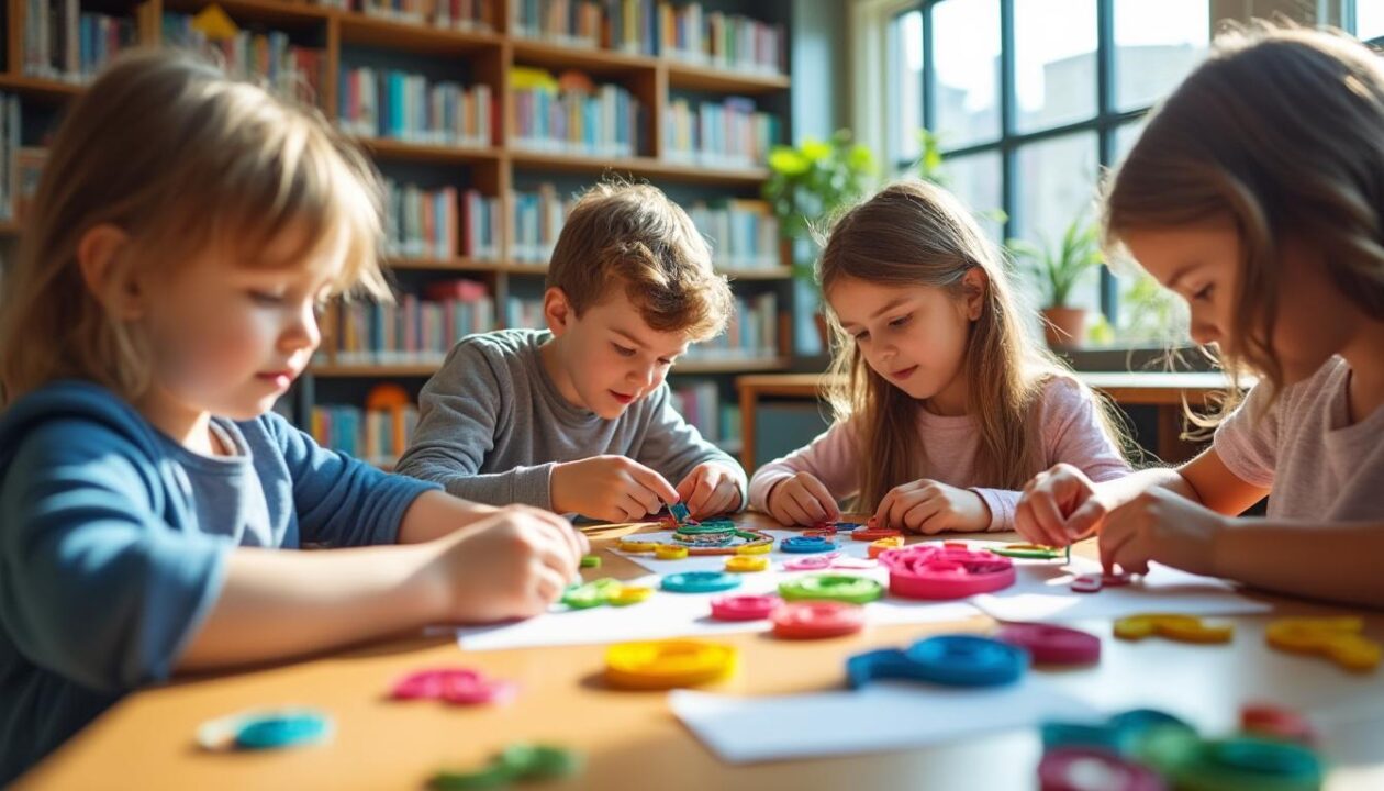 participez à notre atelier créatif de quilling à la médiathèque, une activité ludique et artistique idéale pour les enfants afin de développer leur créativité.