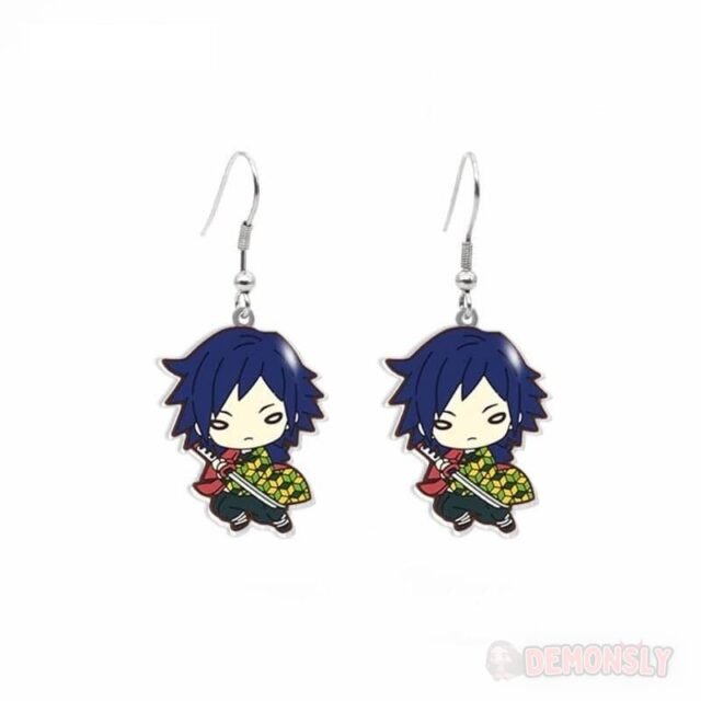 boucles doreilles demon slayer giyu tomioka sabre