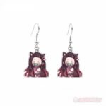 boucles doreilles demon slayer nezuko kamado mignon