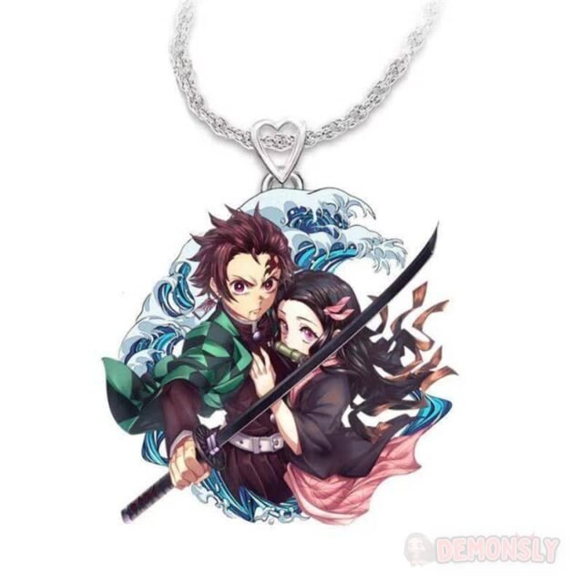 collier demon slayer tanjiro et nezuko