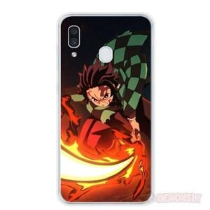 coque samsung demon slayer tanjiro sabre de feu