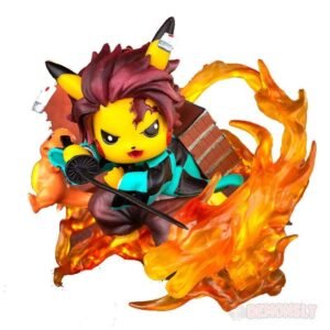 figurine demon slayer pikachu tanjiro feu