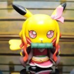 figurine pikachu demon slayer nezuko kamado