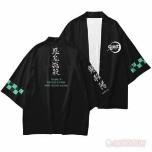 kimono demon slayer noir tanjiro