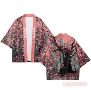kimono demon slayer tanjiro sous un arbre