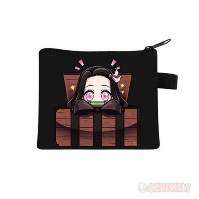 porte monnaie demon slayer nezuko cachee