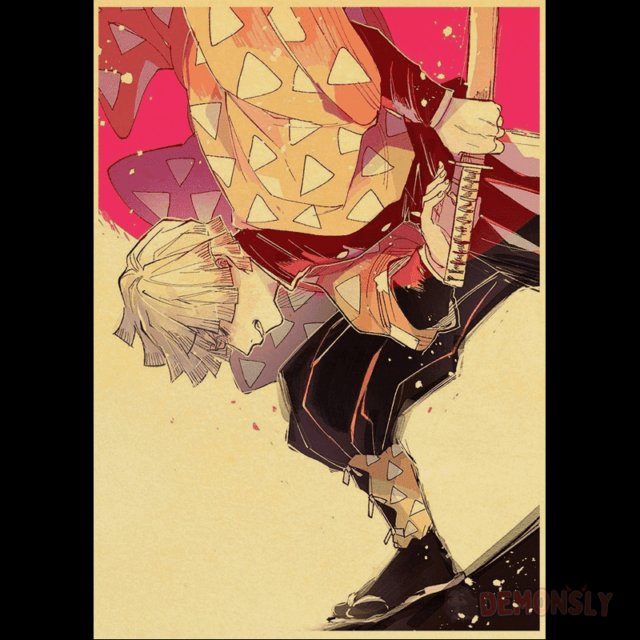 poster demon slayer zenitsu agatsuma