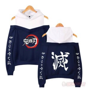 sweat a epaules denudees demon slayer symbole japonais