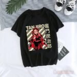 t shirt femme demon slayer tanjirou kamado red