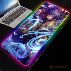 tapis de souris demon slayer giyuu rgb